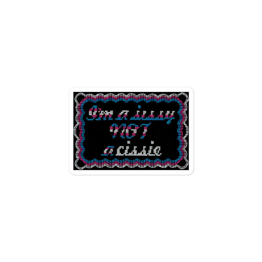 trans pride sissy/cissie neon sticker