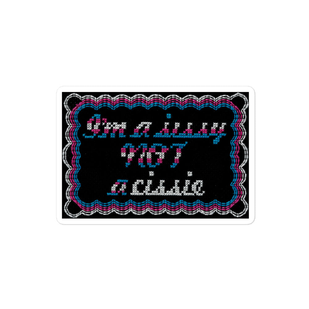 trans pride sissy/cissie neon sticker