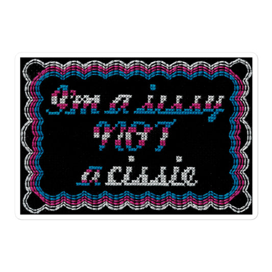 trans pride sissy/cissie neon sticker